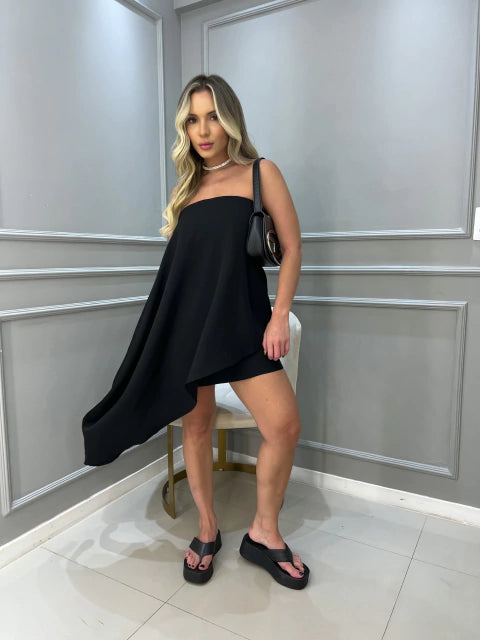 VESTIDO BRAZ ALFAIATARIA - PRETO - 10% DE DESCONTO NO PIX