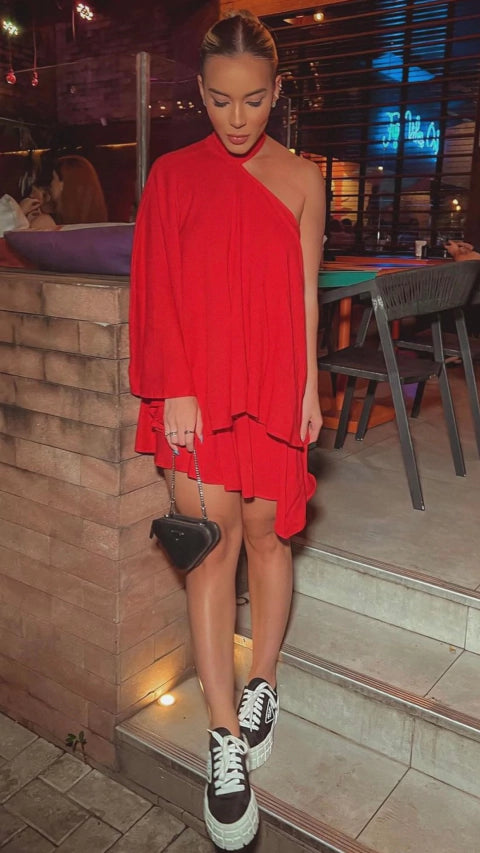 VESTIDO TÚNICA - VERMELHO - PINK - PRETO - 10% DE DESCONTO NO PIX