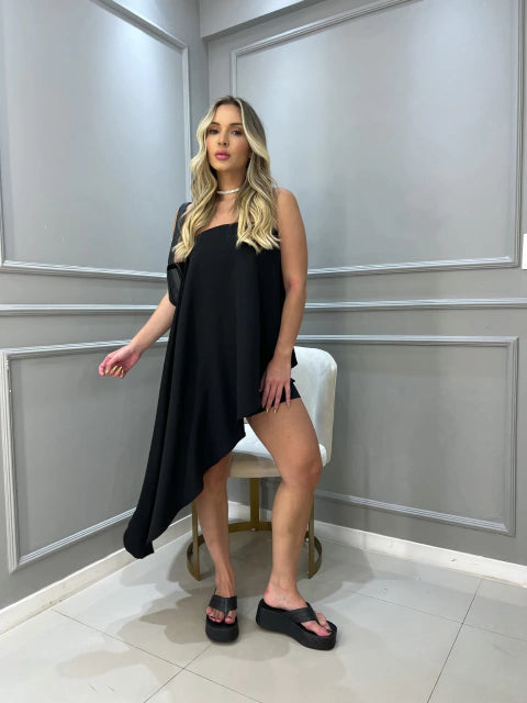 VESTIDO BRAZ ALFAIATARIA - PRETO - 10% DE DESCONTO NO PIX