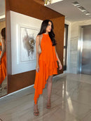 VESTIDO CASCATA - VERDE CANA - 10% DE DESCONTO NO PIX