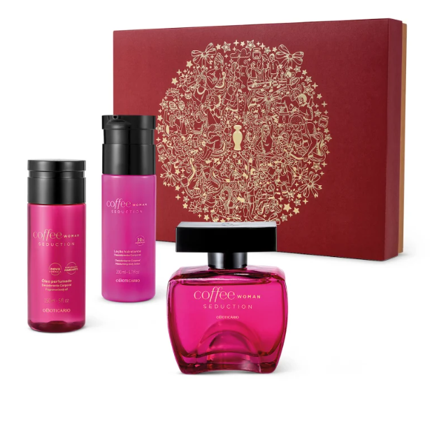 Kit Presente Natal Coffee Woman Seduction (3 itens), ÚLTIMAS UNIDADES