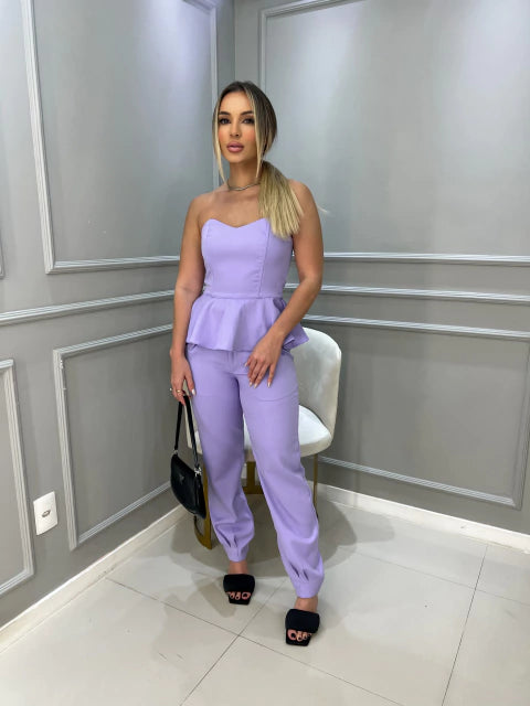 CONJUNTO FREIRE - KAQUI - LAVANDA - 10% DE DESCONTO NO PIX