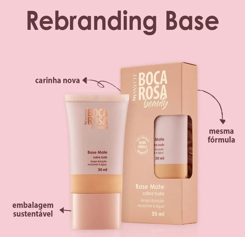 BASE MATE HD (NOVA EMBALAGEM ) - BOCA ROSA